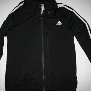 Adidas Track Jacket, Black/White, Size L
